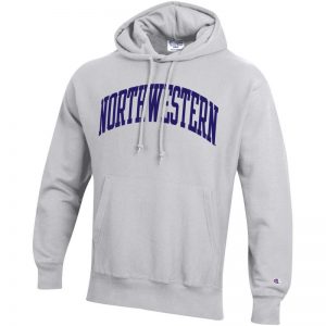 Champion リバースウィーブ NORTHWESTERN Northwestern University Wildcats Men's Silver Grey Champion Super